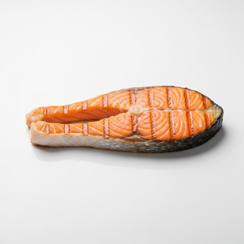 Fresh grilled salmon rich in omega-3 and vitamin D